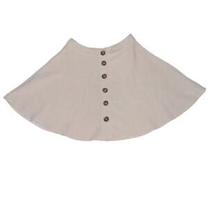 Retro 70s Mini Skirt Tan Corduroy Size Small
